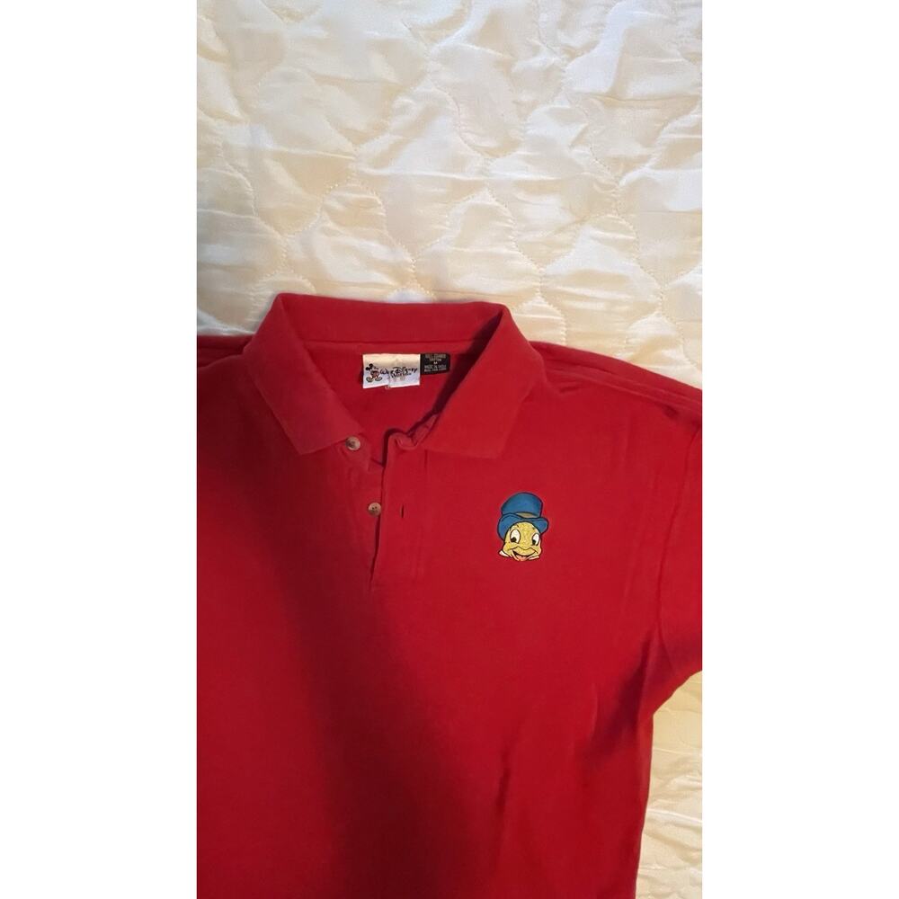Disney World Red Pinocchio Men’s Polo Red